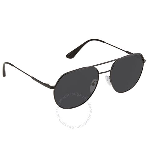 prada sunglasses 55us|Prada Grey Pilot Unisex Sunglasses PR 55US 1AB5S0 57.